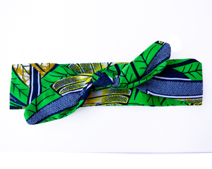 Wired headband - Green Yellow Garden