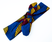 Load image into Gallery viewer, Wired headband - Red Yellow Blue Swirl
