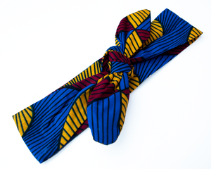 Wired headband - Red Yellow Blue Swirl