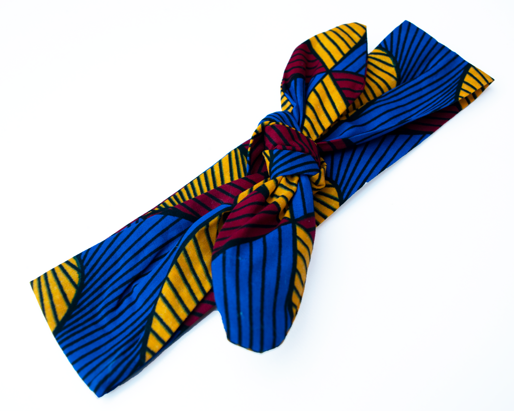 Wired headband - Red Yellow Blue Swirl