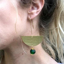 Load image into Gallery viewer, (Wholesale) New Moon earring - Forest Green
