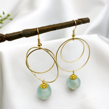 Load image into Gallery viewer, Recycled Glass Whirlpool earring - Ice Blue
