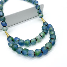Load image into Gallery viewer, Recycled Glass Medium &#39;Rise and Shine&#39; necklace - Ocean

