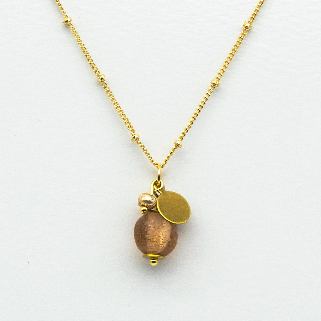 (Wholesale) Rose Garnet Zodiac Birthstone Necklace (January)