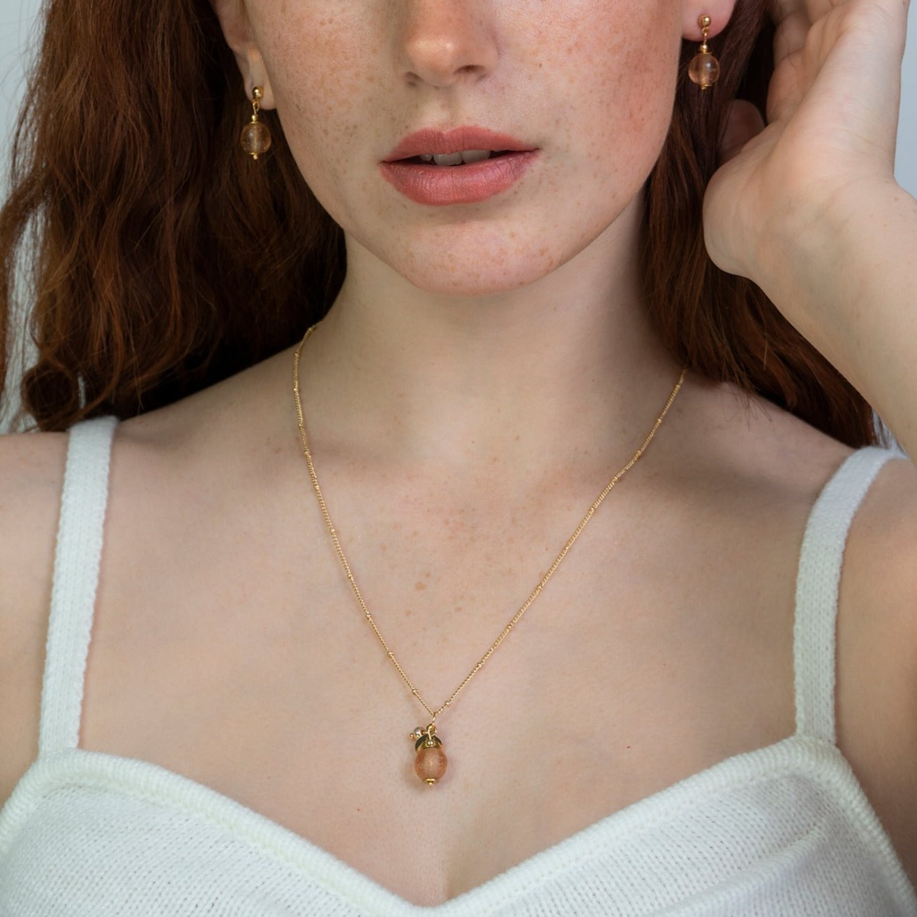 Rose sales birthstone necklace