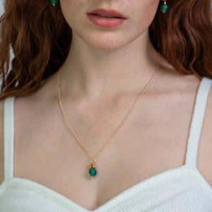 (Wholesale) Emerald Zodiac Birthstone Necklace (May)