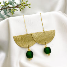 Load image into Gallery viewer, (Wholesale) New Moon earring - Forest Green
