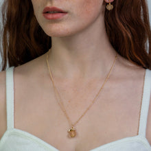 Load image into Gallery viewer, Recycled Glass Citrine Zodiac Birthstone Necklace (November)
