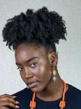 Load image into Gallery viewer, Recycled Glass Radiant earring - Cyan
