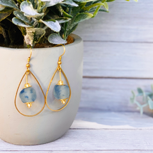 Load image into Gallery viewer, (Wholesale) Teardrop earring - Sky Blue Swirl
