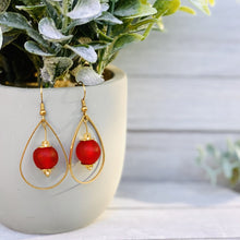 Load image into Gallery viewer, (Wholesale) Teardrop earring - Red
