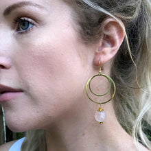 Load image into Gallery viewer, Recycled Glass Whirlpool earring - Blush Pink
