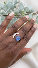 Load and play video in Gallery viewer, Recycled Glass Moon Ring - Cobalt
