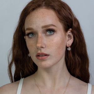 (Wholesale) Spinal Zodiac Birthstone Earrings (August)
