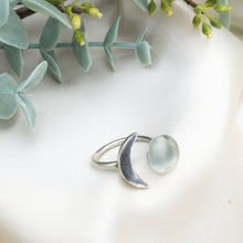 Load image into Gallery viewer, (Wholesale) Recycled Glass Moon Ring - Crystal
