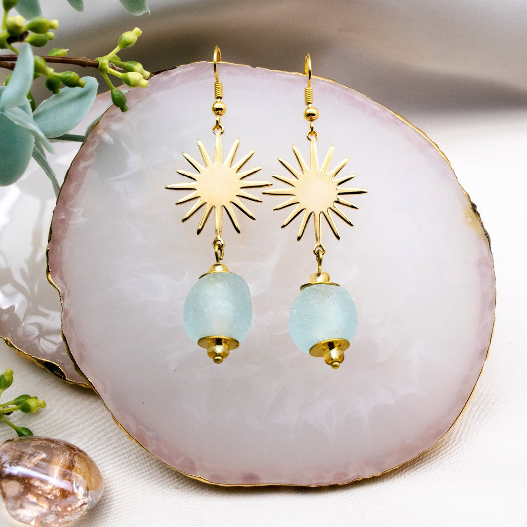 (Wholesale) Radiant earring - Ice Blue