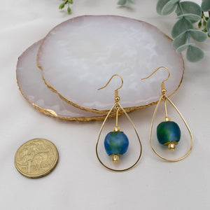 (Wholesale) Teardrop earring - Ocean