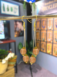 (Wholesale) Rose Garnet Drop Zodiac Birthstone Earrings