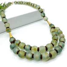Load image into Gallery viewer, Recycled Glass Medium &#39;Rise and Shine&#39; necklace - Earth

