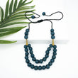 (Wholesale) 'Rise and Shine' Adjustable Necklace - Teal