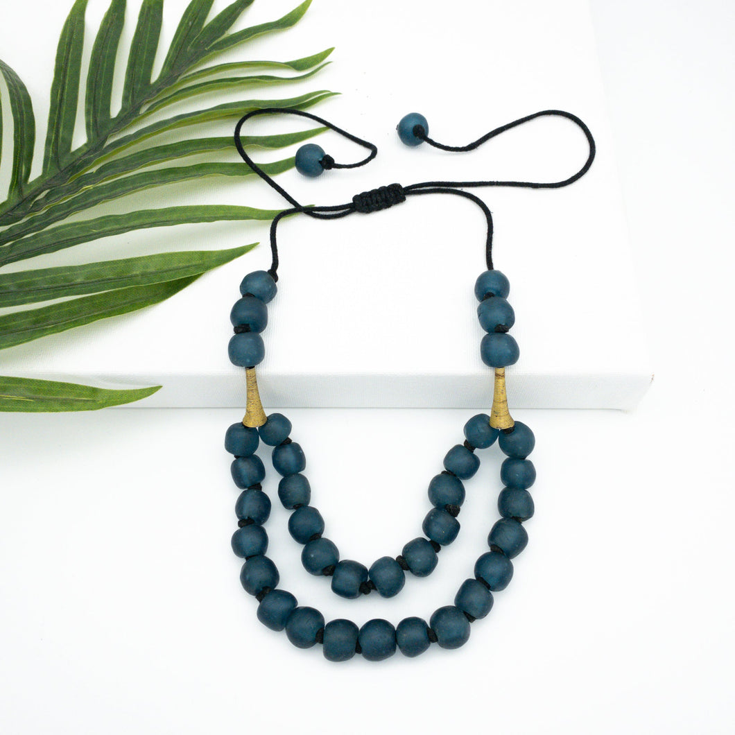 (Wholesale) 'Rise and Shine' Adjustable Necklace - Teal