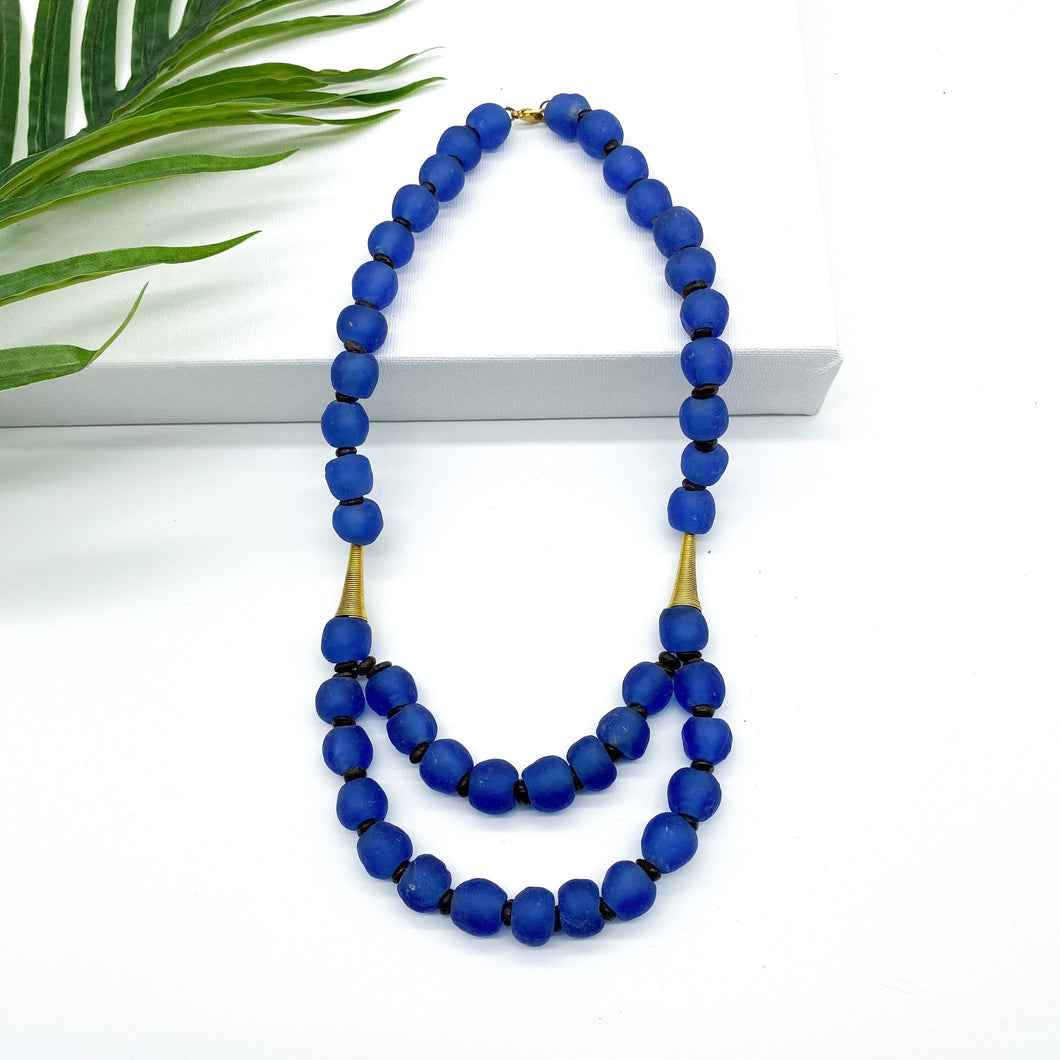 (Wholesale) Medium 'Rise and Shine' necklace - Cobalt