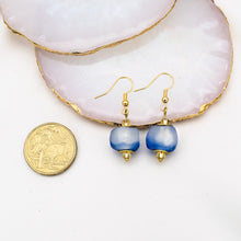 Load image into Gallery viewer, Recycled Glass Swing earring - Sky Blue
