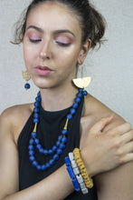 Load image into Gallery viewer, (Wholesale) Triple stack bracelets - Blue, White &amp; Yellow
