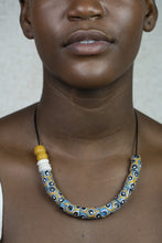 Load image into Gallery viewer, (Wholesale) Hand painted adjustable necklace - Blue &amp; Yellow
