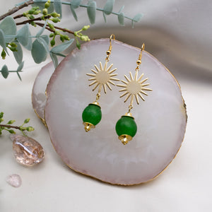 (Wholesale) Radiant earring - Fern Green