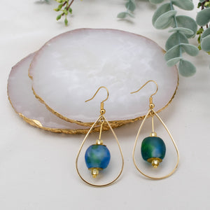 (Wholesale) Teardrop earring - Ocean