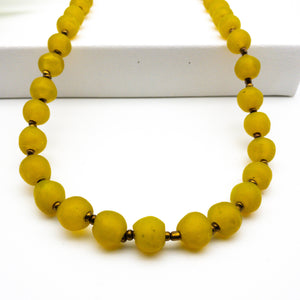 (Wholesale) Long single strand necklace - Yellow (Pre-order)