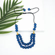(Wholesale) 'Rise and Shine' Adjustable Necklace - Cobalt