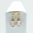 (Wholesale) Round Diamond Zodiac Birthstone Earrings (April)