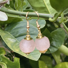 Load image into Gallery viewer, Recycled Glass Swing earring - Blush Pink (Silver or Gold)
