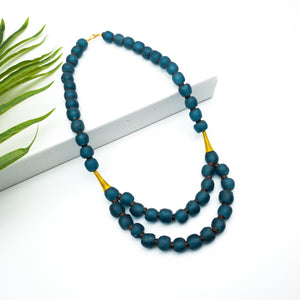 Recycled Glass Medium 'Rise and Shine' necklace - Teal