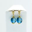 (Wholesale) Blue Topaz Birthstone Earrings (November)