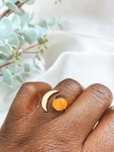 Load image into Gallery viewer, (Wholesale) Recycled Glass Moon Ring - Amber
