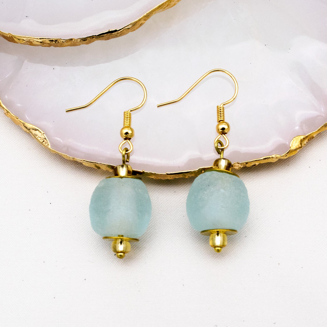 (Wholesale) Swing earring - Ice Blue