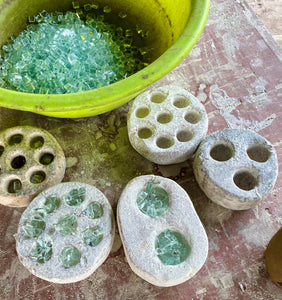 Recycled Glass Green Garnet Zodiac Birthstone Earrings (January)
